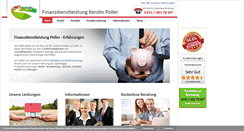 Desktop Screenshot of finanzdienstleistung-poller.de